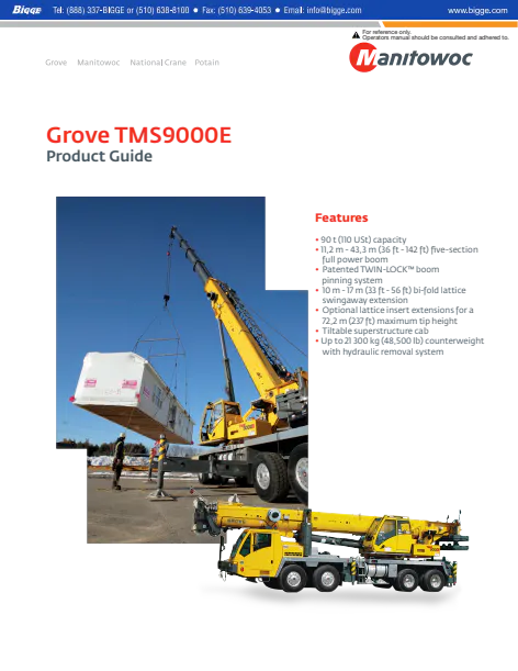 Grove TMS900E Truck Crane