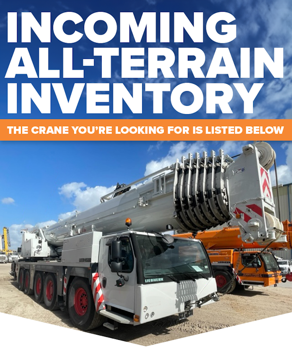 Email Hero: All-Terrain Cranes In Stock & Available Now