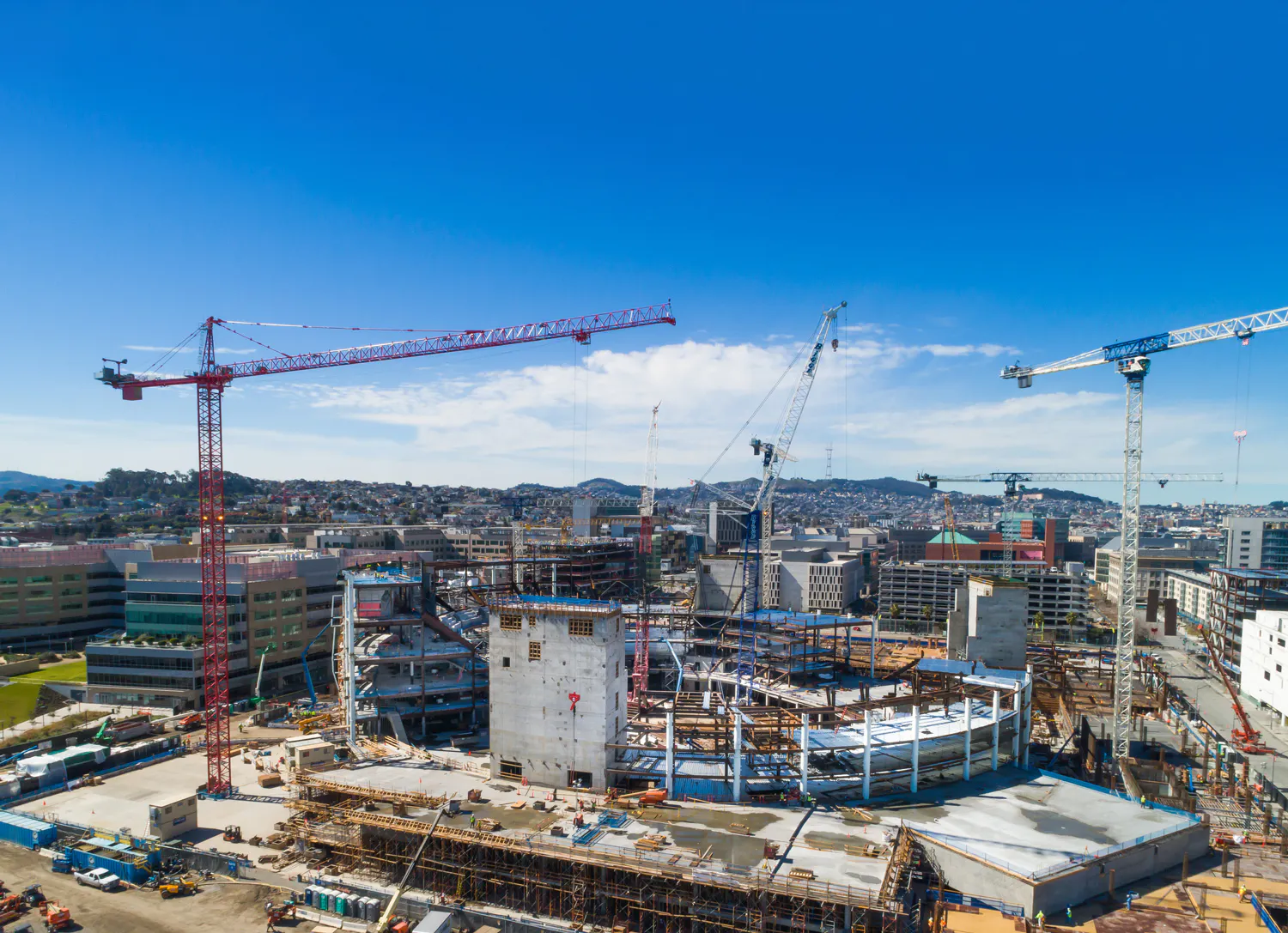 Aerial view of the Chase Center lift