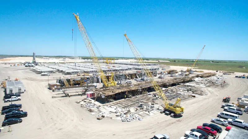 A Bigge crawler crane at work on a major bridge project